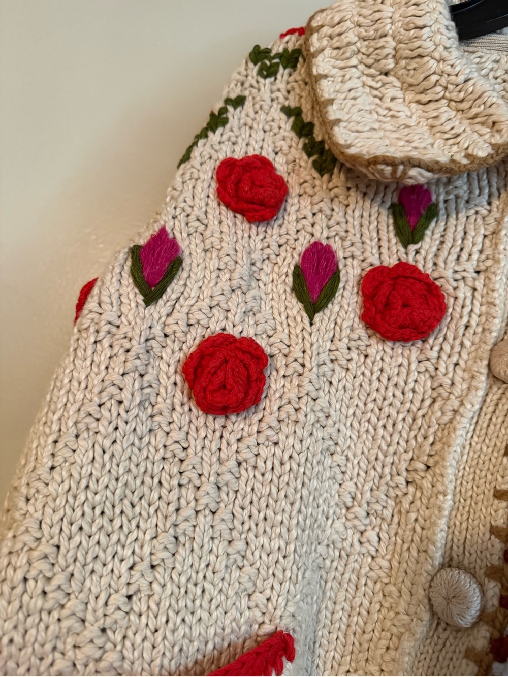 Free People Oversize Rosebud Cardigan - Picture 12 of 16